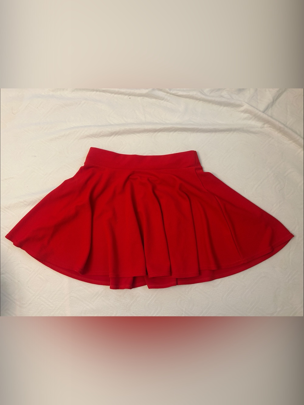 Women’s Red Skater Skirt with Flared Silhouette